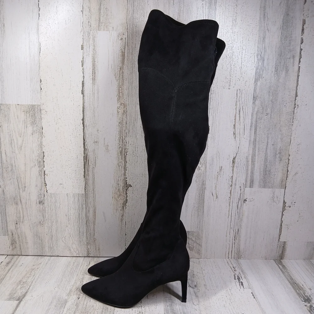 Calvin Klein‎ Over-the-Knee Boot Women's 6M Sacha Faux Suede Stiletto Point Toe